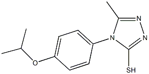 5-methyl-4-[4-(propan-2-yloxy)phenyl]-4H-1,2,4-triazole-3-thiol Struktur