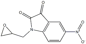 5-nitro-1-(oxiran-2-ylmethyl)-2,3-dihydro-1H-indole-2,3-dione Struktur