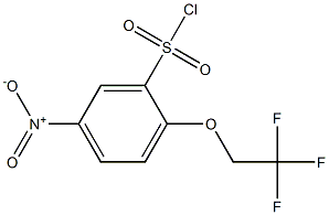 5-nitro-2-(2,2,2-trifluoroethoxy)benzene-1-sulfonyl chloride Struktur