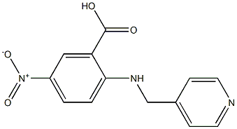 5-nitro-2-[(pyridin-4-ylmethyl)amino]benzoic acid Struktur