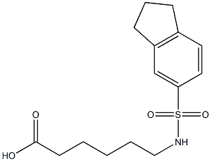 6-(2,3-dihydro-1H-indene-5-sulfonamido)hexanoic acid Struktur