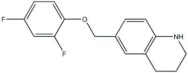 6-(2,4-difluorophenoxymethyl)-1,2,3,4-tetrahydroquinoline Struktur