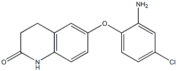 6-(2-amino-4-chlorophenoxy)-1,2,3,4-tetrahydroquinolin-2-one Struktur