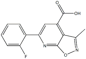 6-(2-fluorophenyl)-3-methylpyrido[3,2-d][1,2]oxazole-4-carboxylic acid Struktur