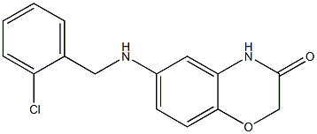 6-{[(2-chlorophenyl)methyl]amino}-3,4-dihydro-2H-1,4-benzoxazin-3-one Struktur