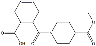 6-{[4-(methoxycarbonyl)piperidin-1-yl]carbonyl}cyclohex-3-ene-1-carboxylic acid Struktur