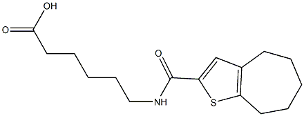 6-{4H,5H,6H,7H,8H-cyclohepta[b]thiophen-2-ylformamido}hexanoic acid Struktur