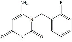 6-amino-1-[(2-fluorophenyl)methyl]-1,2,3,4-tetrahydropyrimidine-2,4-dione Struktur