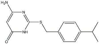 6-amino-2-({[4-(propan-2-yl)phenyl]methyl}sulfanyl)-3,4-dihydropyrimidin-4-one Struktur