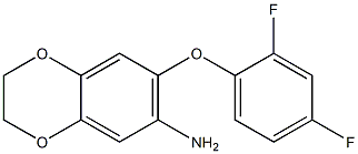 7-(2,4-difluorophenoxy)-2,3-dihydro-1,4-benzodioxin-6-amine Struktur