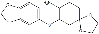 7-(2H-1,3-benzodioxol-5-yloxy)-1,4-dioxaspiro[4.5]decan-8-amine Struktur