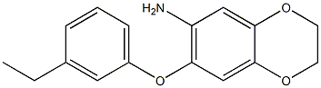 7-(3-ethylphenoxy)-2,3-dihydro-1,4-benzodioxin-6-amine Struktur