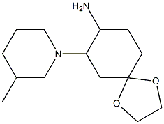 7-(3-methylpiperidin-1-yl)-1,4-dioxaspiro[4.5]dec-8-ylamine Struktur