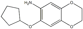 7-(cyclopentyloxy)-2,3-dihydro-1,4-benzodioxin-6-amine Struktur