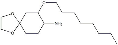 7-(octyloxy)-1,4-dioxaspiro[4.5]decan-8-amine Struktur