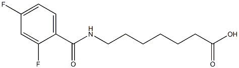 7-[(2,4-difluorobenzoyl)amino]heptanoic acid Struktur