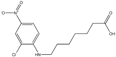 7-[(2-chloro-4-nitrophenyl)amino]heptanoic acid Struktur