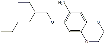 7-[(2-ethylhexyl)oxy]-2,3-dihydro-1,4-benzodioxin-6-amine Struktur