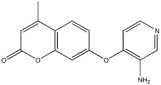 7-[(3-aminopyridin-4-yl)oxy]-4-methyl-2H-chromen-2-one Struktur