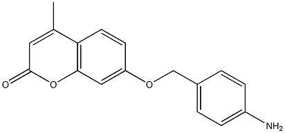 7-[(4-aminobenzyl)oxy]-4-methyl-2H-chromen-2-one Struktur