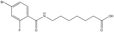 7-[(4-bromo-2-fluorobenzoyl)amino]heptanoic acid Struktur