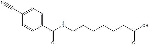 7-[(4-cyanobenzoyl)amino]heptanoic acid Struktur