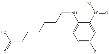 7-[(4-fluoro-2-nitrophenyl)amino]heptanoic acid Struktur