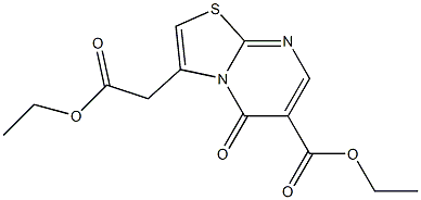 ethyl 3-(2-ethoxy-2-oxoethyl)-5-oxo-5H-[1,3]thiazolo[3,2-a]pyrimidine-6-carboxylate Struktur