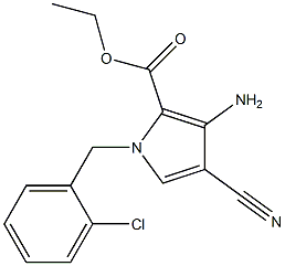 ethyl 3-amino-1-[(2-chlorophenyl)methyl]-4-cyano-1H-pyrrole-2-carboxylate Struktur