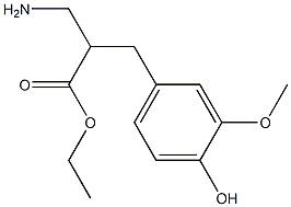 ethyl 3-amino-2-[(4-hydroxy-3-methoxyphenyl)methyl]propanoate Struktur