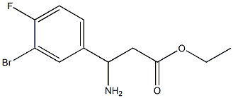 ethyl 3-amino-3-(3-bromo-4-fluorophenyl)propanoate Struktur