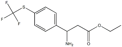 ethyl 3-amino-3-{4-[(trifluoromethyl)sulfanyl]phenyl}propanoate Struktur