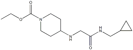 ethyl 4-({[(cyclopropylmethyl)carbamoyl]methyl}amino)piperidine-1-carboxylate Struktur