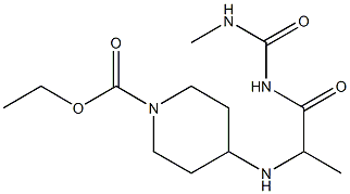 ethyl 4-({1-[(methylcarbamoyl)amino]-1-oxopropan-2-yl}amino)piperidine-1-carboxylate Struktur