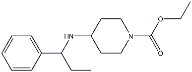 ethyl 4-[(1-phenylpropyl)amino]piperidine-1-carboxylate Struktur