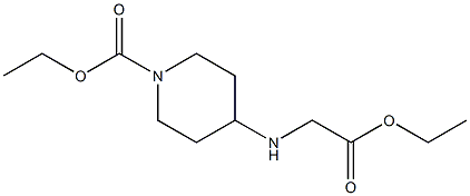 ethyl 4-[(2-ethoxy-2-oxoethyl)amino]piperidine-1-carboxylate Struktur