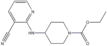 ethyl 4-[(3-cyanopyridin-2-yl)amino]piperidine-1-carboxylate Struktur