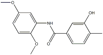 N-(2,5-dimethoxyphenyl)-3-hydroxy-4-methylbenzamide Struktur