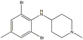 N-(2,6-dibromo-4-methylphenyl)-1-methylpiperidin-4-amine Struktur