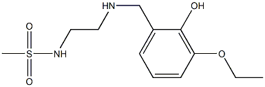 N-(2-{[(3-ethoxy-2-hydroxyphenyl)methyl]amino}ethyl)methanesulfonamide Struktur