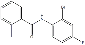 N-(2-bromo-4-fluorophenyl)-2-methylbenzamide Struktur