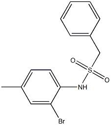 N-(2-bromo-4-methylphenyl)-1-phenylmethanesulfonamide Struktur