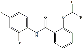 N-(2-bromo-4-methylphenyl)-2-(difluoromethoxy)benzamide Struktur