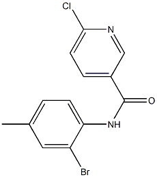 N-(2-bromo-4-methylphenyl)-6-chloropyridine-3-carboxamide Struktur