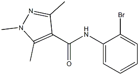 N-(2-bromophenyl)-1,3,5-trimethyl-1H-pyrazole-4-carboxamide Struktur