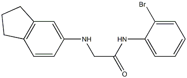 N-(2-bromophenyl)-2-(2,3-dihydro-1H-inden-5-ylamino)acetamide Struktur