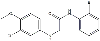 N-(2-bromophenyl)-2-[(3-chloro-4-methoxyphenyl)amino]acetamide Struktur