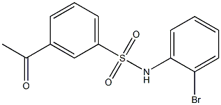 N-(2-bromophenyl)-3-acetylbenzene-1-sulfonamide Struktur