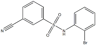 N-(2-bromophenyl)-3-cyanobenzenesulfonamide Struktur