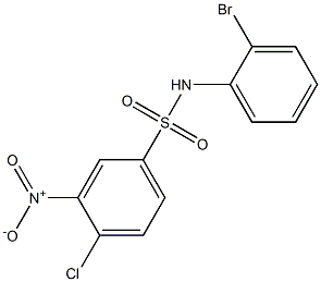 N-(2-bromophenyl)-4-chloro-3-nitrobenzene-1-sulfonamide Struktur